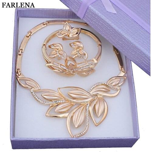 Nigerian Wedding African Beads Jewelry Sets Crystal Fashion Dubai Jewelry Sets For Women Costume Design