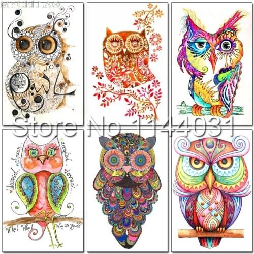 Animal 5D Diy Diamond Embroidery Full,Diamond Painting Cross Stitch Diamond Mosaic Needlework Owl Home Christmas Decoration Gift