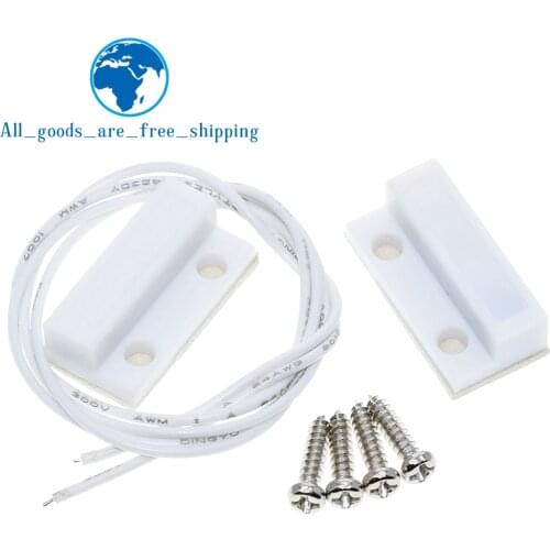 TZT MC-38 MC38 Wired Door Window Sensor 30mm Wire Lengthen Randomly Magnetic Switch Home Alarm System for arduino