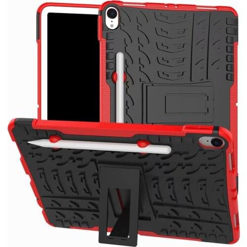 Heavy Duty PC+Silicon Protective Kickstand Hybrid Armor Kickstand Hard Case For Apple iPad Pro 11"(2018 Release) Case Cover
