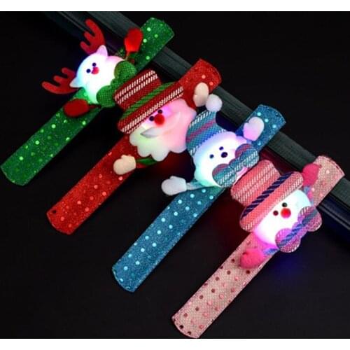 Glowing Neon Christmas Party Sequins Glowing Bracelet Ring kid Gifts Glow Toy Christmas Gift Prom Christmas Decorations For Home