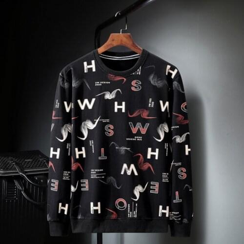 Plus 10XL 9XL 8XL 7XL Fashion High Quality Sweatshirt MenS Black White Hip Hop Long Sleeve Pullover Hoodies Sweatshirt Clothes