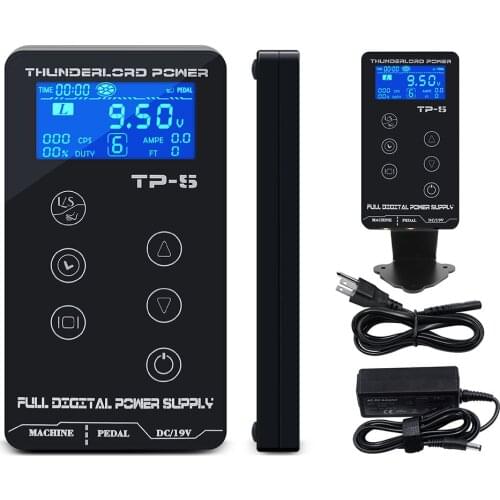 THUNDERLCRD POWERR TP-5Tattoo Power Supply Tatuagem For Tattoo Machines Touch Screen Source Digital LCD Makeup Dual Tattoo Power