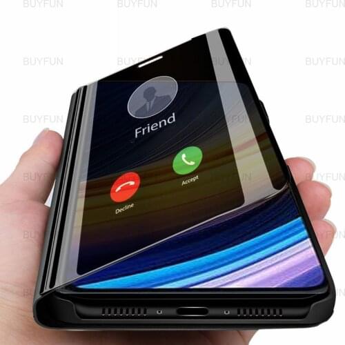 Smart Mirror Phone Case For Xiaomi Poco X3 Pro 6.67 inch magnetic stand book coque for poco x3 nfc m3 shockproof cover shell