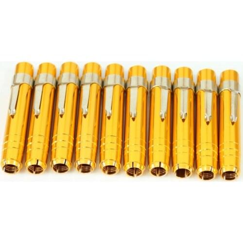 10pcs NEW ALUMINUM ALLOY CHALK HOLDER GOLDEN COLOR