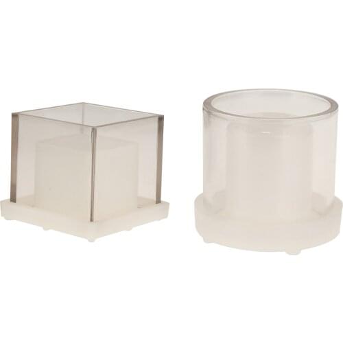 2 Pack Candle Mold Hollow Cube Cylinder Plastic Candle Making Tool DIY Candle Craft Tools