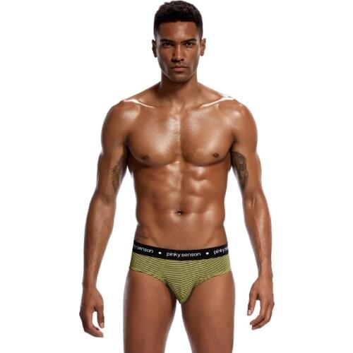 2018 brand Mens Briefs Panties Mens Cotton Underwear Briefs Comfortable Striped Briefs men Panties for Men Sexy Underpants