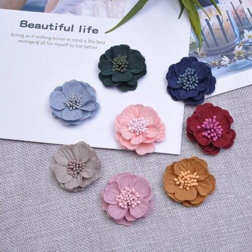 4Pcs DIY Craft Flowers Applique Lace Trim Patch Appliques Lace Fabric Patches for Clothing Dress Flowers Hair Clothes Ornament