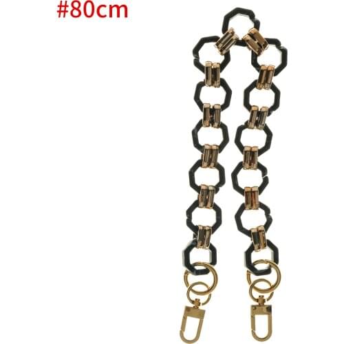 40/80/120cm Handbag Handle Acrylic Octagonal Resin Bag Chain Detachable Fashion Crossbody Shoulder Bag Strap DIY Luggage Chain