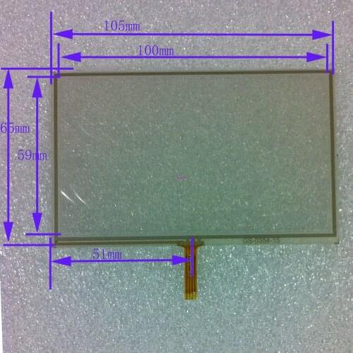 5PCS/LOT 4.3-inch 105mm*65mm four-wire touch screen compatible for learning machine BBK H2 the outer screen KFM883H31-1A