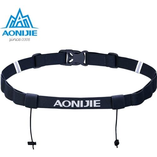 AONIJIE Unisex Outdoor Sports Running Race Number Belt Waist Pack Bib Holder Triathlon Marathon Cycling Motor with 6 Gel Loops