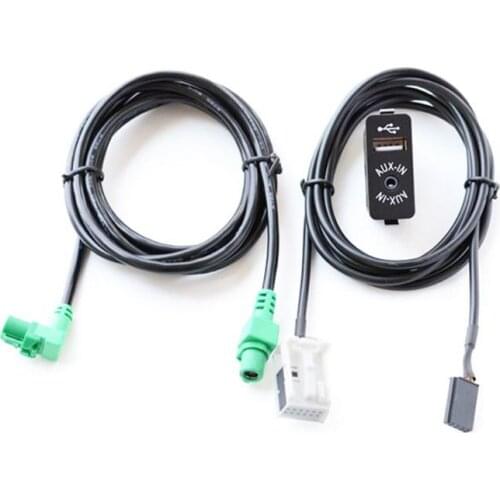AUX USB Car Socket Switch audio + Cable For BMW E60 E61 E63 E64 E87 E90 E70 F25