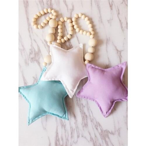 DHL 100pcs Baby Decoration Pole Nordic Moon Star Beads Toys Child Bed Room Crib Tent Decorative