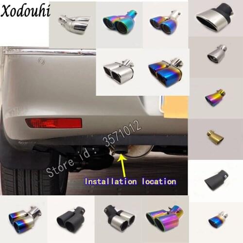 For Peugeot 408 2010 2011 2012 car body cover muffler exterior back end pipe dedicate exhaust tip tail outlet ornament vent 1pcs