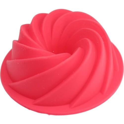 6pcs 6.5*2.6cm Small Spiral Muffin Sweet Candy Jelly Fondant Cake Chocolate Mold Silicone Tool Baking Pan cake tool K993