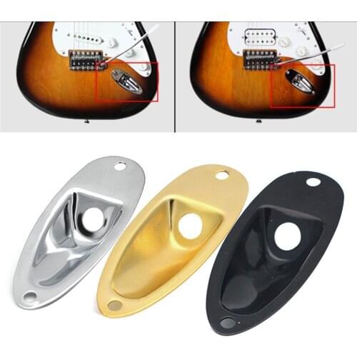 Guitars Jack Plate Socket For Fender Strat Style Electric Guitars Chrome Black Gold 70mm Screw Hole Distances Instrument Parts