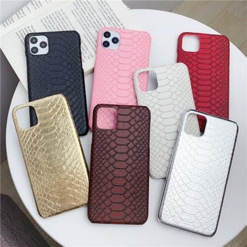 Bling Crocodile pattern leather hard Case For Apple iPhone 11 Pro 6 6s 7 8 Plus 10 X XR XS Max coque Snake pattern Cover fundas