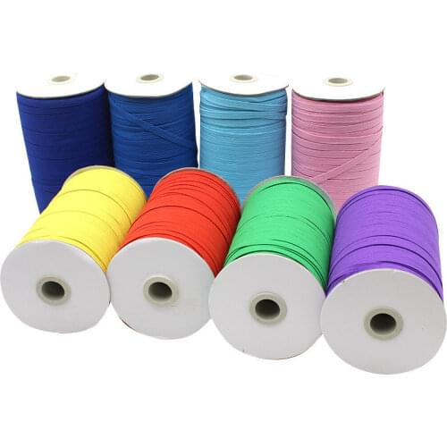 6mm Colorful White Black Elastic Bands Rope Rubber Band Line Spandex Ribbon Sewing Lace Trim Waist Band Garment Accessory 100y