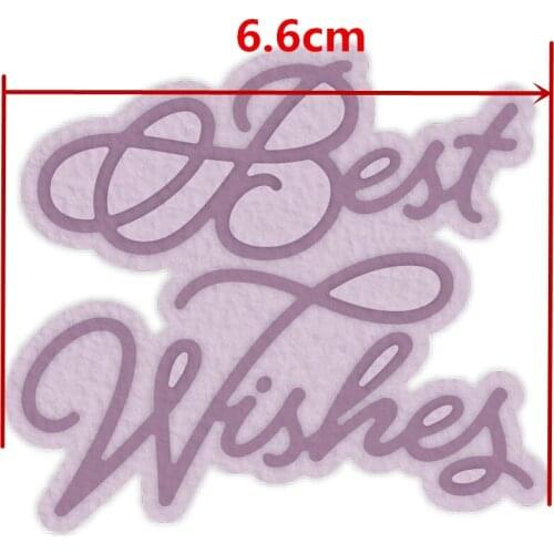 Word Best Wishes Metal Cutting Dies for Scrapbooking and Card Making Paper Craft 2019 New die cuts
