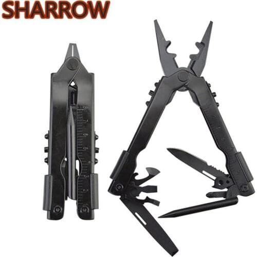 12 In 1 Multifunction Pliers Screwdriver Knife Opener Camping Survival Tools Archery D Loop Plier Hunting Shooting Accessories