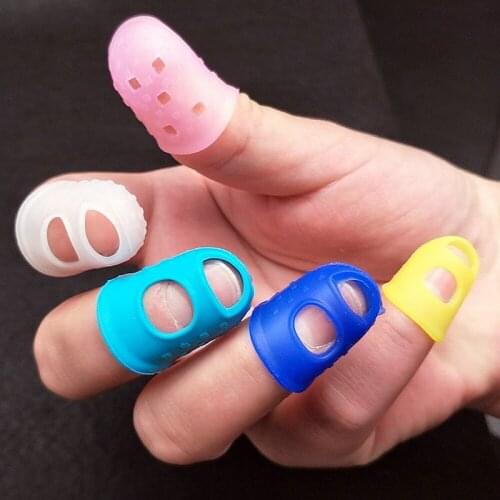 5pcs/Lot Multifunctional Silicone Thimbles Hollowed Out Breathable Protective Finger Sleeve DIY Crafts Sewing Accessories
