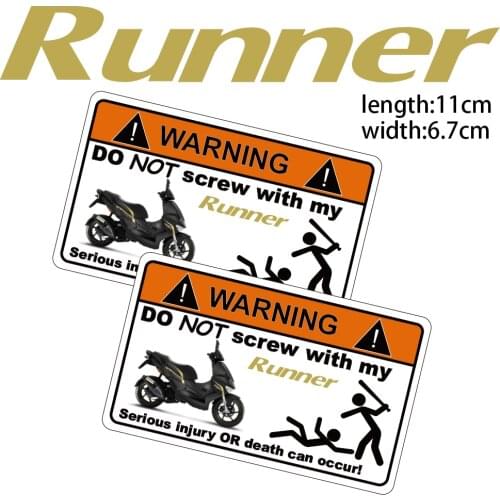 KODASKIN Motorcycle Cheap Creative Warning Sticker Decal for GILERA Runner 200 VXR