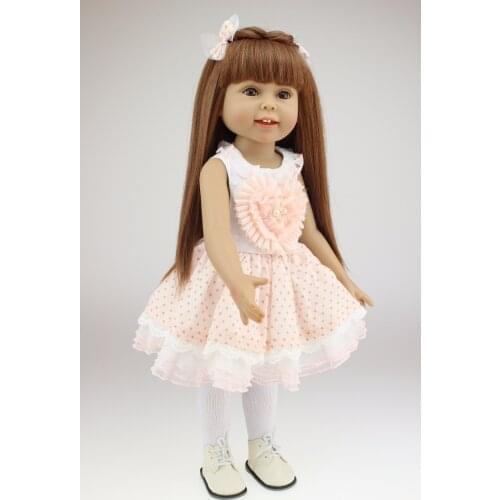 NPK 45 cm Beautiful dress / doll toys for children DIY Accessories 18'' hard vinyl lifelike reborn baby toys dolls