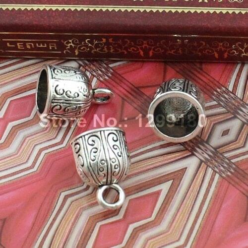 50pcs/lot Cord Crimp End Caps Buckle Tips for Necklace Bracelet Ropes Cords Connectors Clasp,DIY Accessories 18x13mm (K00857)