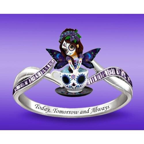 Wholesale Jewelry Accessories Aesthetic Rings Rings for Women Fashion Accessories for Women Halloween Gothic Jewelry Fairy Wings