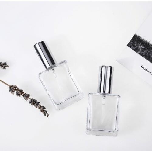 P24-15ML Flat Transparent Spray Perfume Empty Portable Glass Silver Cap Bottle 100pcs/lot