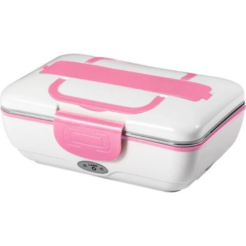 Portable Car Truck Electric Heating Lunch Box Travel Food Warm Heater Storage Container Stainless Steel Rice Cookers Box Warmer