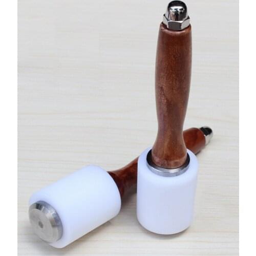 Nylon Hammer - Leather Carving Hammer Cowhide Sew Hammer with Wooden Handle