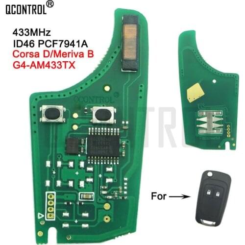 QCONTROL Car Control Remote Key Electronic Circuit Board for Opel/Vauxhall Corsa D 2007+, Meriva B 2010+ with PCF7941 Chip