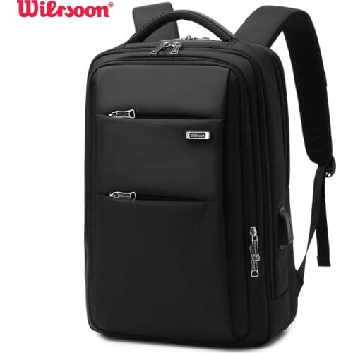 WIERSOON Backpack Laptop Waterproof 15.6 Inch Daily Work Business Backpack Men School back pack mochila Mens Backpack Female