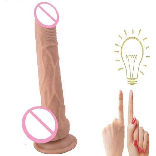 FAAK 9.44inches Length Finger Shape Penis Soft Skin Color Strong Chuck Dick Sex Toy For Porn Vagina Easy To Reach Sexual Orgasm