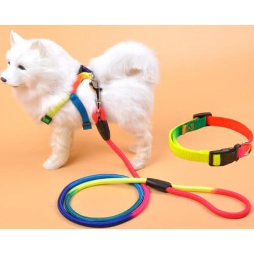 Unique products dogs pets accessories correa para perros rope harness small dogs samoyed harness vest nylon leash honden tuig