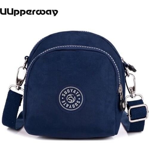 Women Messenger Bags 2019 Autumn Small Nylon Handbag Waterproof Female Shoulder Bag Three-zipper Ladies Casual Day Clutch Bags