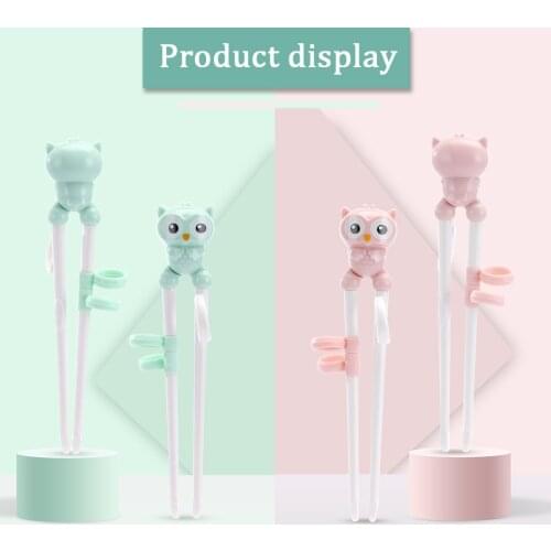 1 Pair Pink Red Cute Rag Cubs Learning Training Chopsticks Kids Children Chinese Chopsticks Learning Lunch Box Accessories