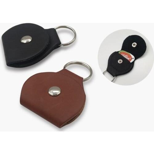1PC Guitar Picks Holder Plectrums Bag Mediator Bank Made of PU Leather & Black & Brown Fashion