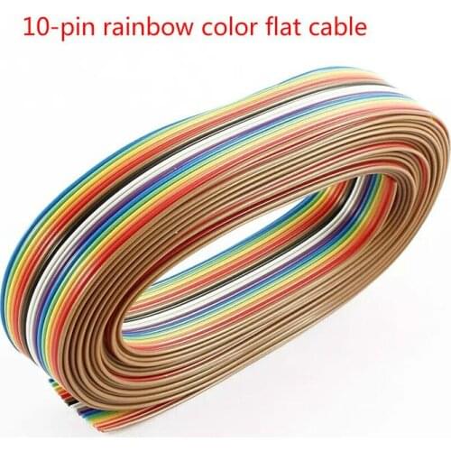 10/16 Pin rehearsal line 1m car CD modified line cable rainbow flat wire support line welding cable joint wire ribbon extension