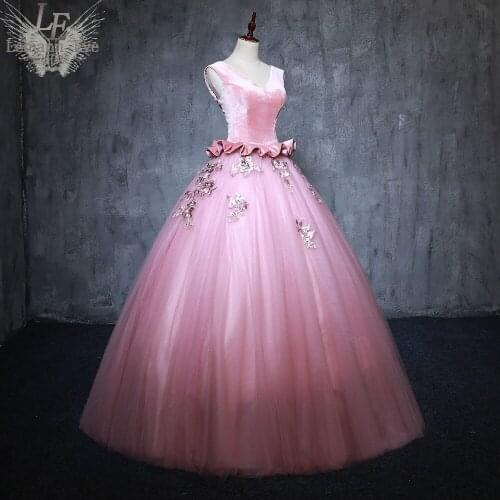 100%real pink velvet and veil rococo ball gown court medieval dress renaissance Gown queen Victorian /Marie/drama/ball gown