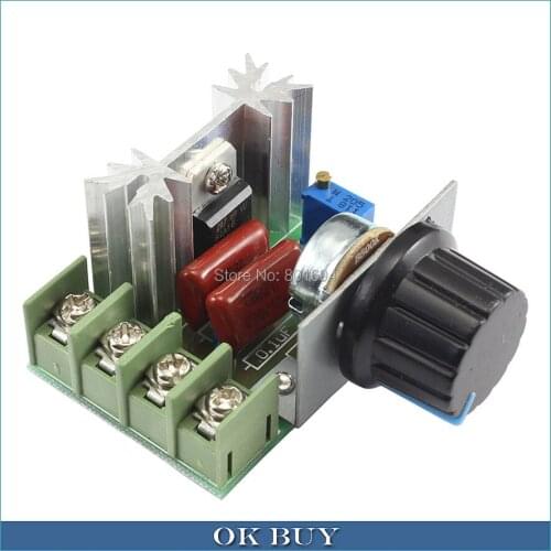 2000W AC 50-220V 110V Controllable Silicon 25A Digital Voltage Regulator Speed Controller Dimming Thermoregulation Module