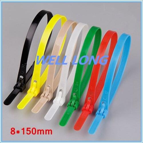 500PCS/lot 8*150mm Color Nylon Cable Ties
