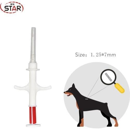 80pc Dog Microchip RFID Pet Syringe 1.4*8/2*12mm 134.2 kHz RFID Microchip Transponder for identification in syringe ISO Standard