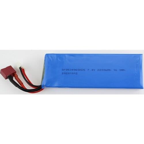 Wltoys 124018 124019 1/12 RC buggy car battery 7.4v 2200mah Li-ion battery 25c T plug