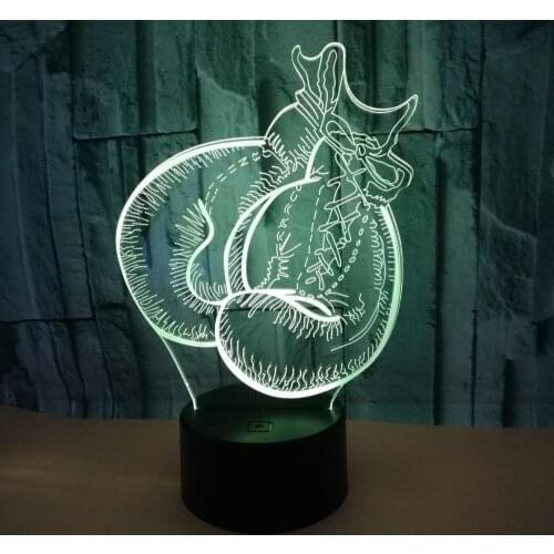 Boxing Gloves 3d Lamp Touch Remote Control 3d Visual Nightlight 5 AAA Batterie Powerbank Usb Led Light