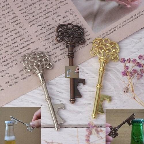 New Portable Key Shape Bottle Opener Ring Keyring Keychain Metal Beer Party Bar Tool