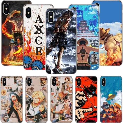 Anime Ace Phone Case For iPhone 11 12 Pro XS XR X Max 7 8 6 6S Plus Mini + 5 SE Pattern Customized Coque Cover Capa