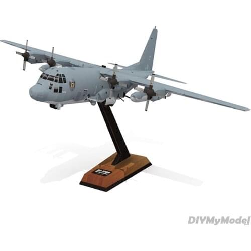 DIYMyModeI AC-130 Ghost Gunboat Transport Aircraft Papercraft 3D Paper Model Handmade Drawings Military Toy