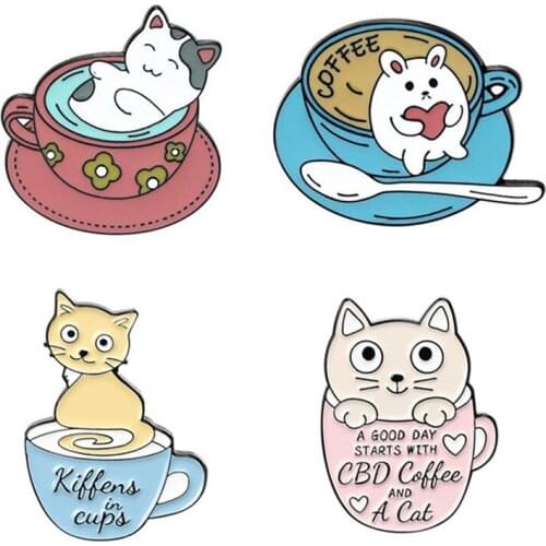 Cat Brooch Enamel Pins Anime Badges For Backpack Womens Lapel Pin Aesthetic Badge Cute Brooch Decorative Accessories On Clothes